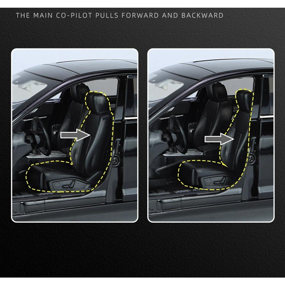 1/18 Scale A6L Toy Car Model Diecast Alloy Metal Vehicle Miniature Pull Back Sound Light Collection Gift for Boy Children Kid