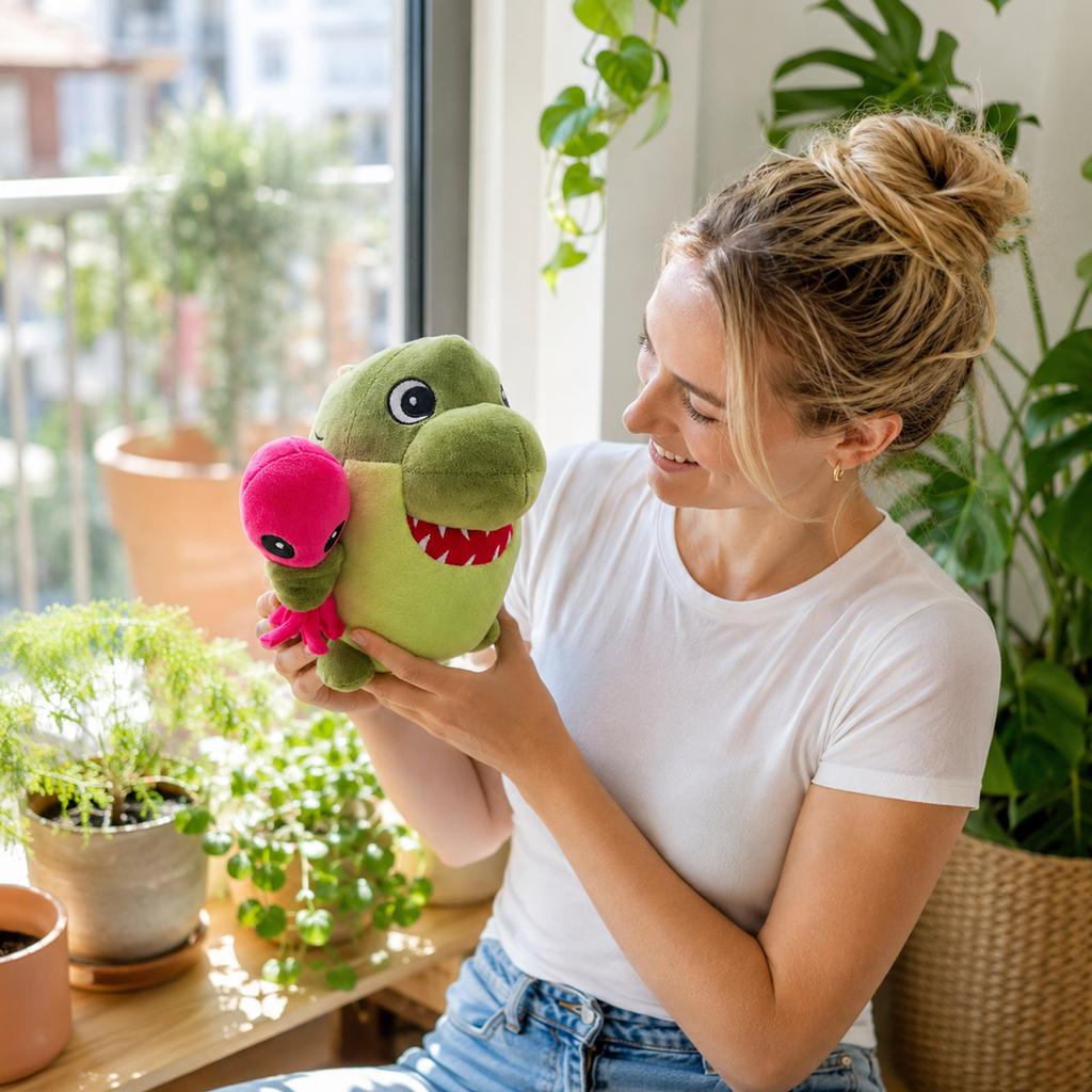 Cute Plush Stuffed Animal Toy Creative Plush Doll Decor for Home and Desk Display