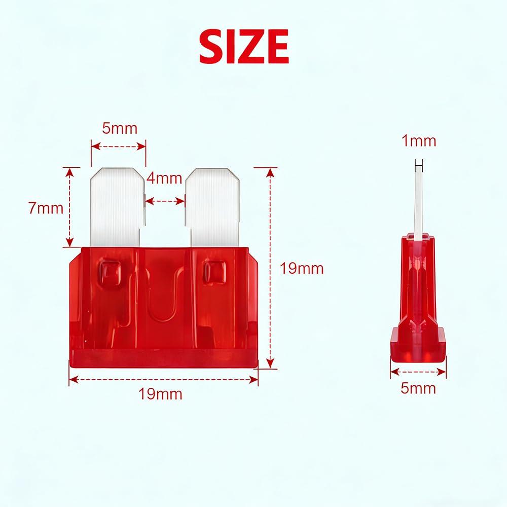 (80Pcs) 10 Amp Standard Fuse, 10A Car Blade Fuses for Car/RV/Truck/SUV/Motorcycle/Boat