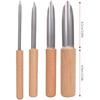 4Pcs Semi Round Hole Cutters Pottery Clay Ceramic Tools Wooden Handle Polymer Clay Punch Hole Cutter Pottery Sculpting Tools Pottery Tools