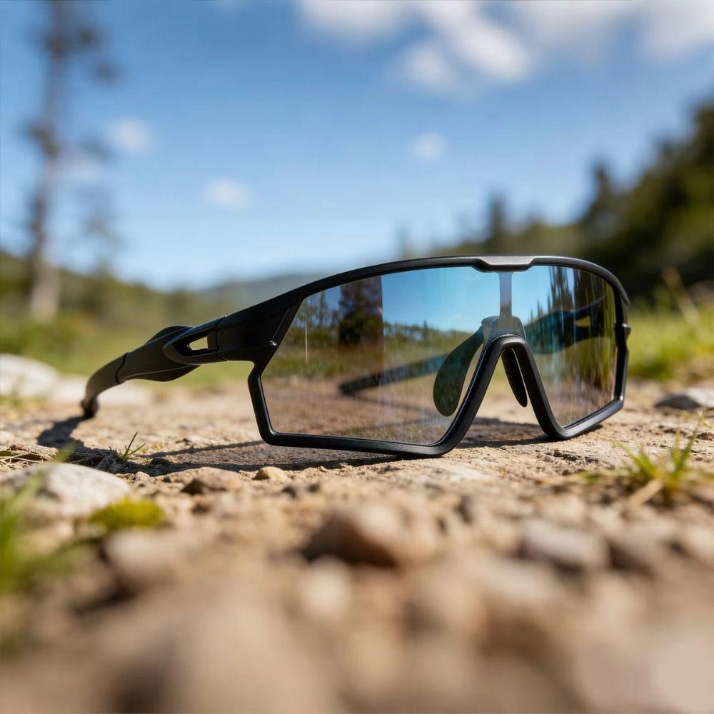 UV400 Photochrome Radsportbrille Hochgeklappt Sportsonnenbrille Photochrome Fahrradbrille Sommer