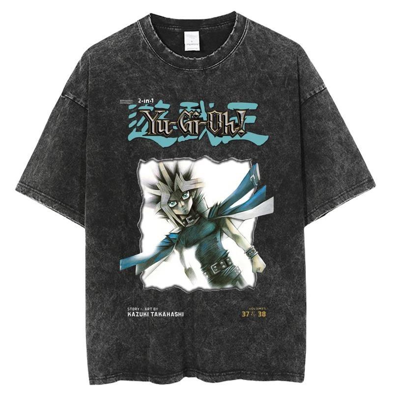 

Anime Yu Gi Oh Yami Yuugi Printed T Shirt Men Vintage Manga Tshirts Washed Cotton Tee Harajuku Male Casual Oversized Tshirt S