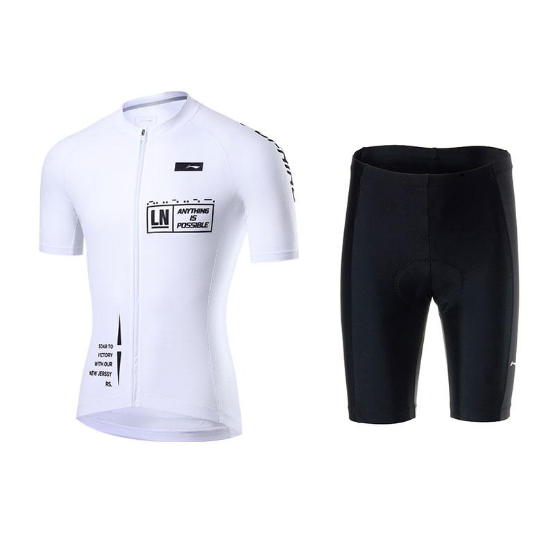 Li Ning Cycling Suits Men s Black Crew Neck Thin 091+185 XL