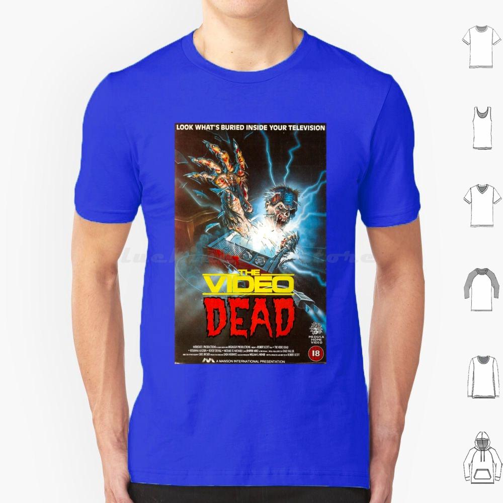 The Video Dead Full Vhs Cover T Shirt Big Size 100 Cotton Video Dead Vhs 80s Video Rental Dead Retro Tape Cassette Cover