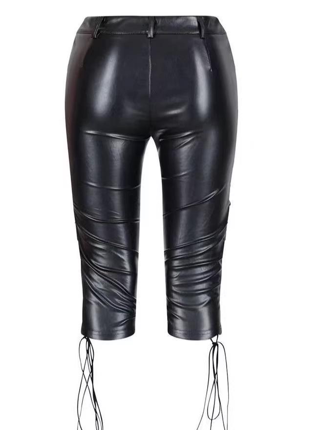 European Sexy Strappy Leather Nightclub Women's Pants FC1436