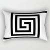 Black and White Simple Geometric Rectangle Pillowcase Home Decor Car Sofa Cushion Cover Home Decor Accessories 30x50cm