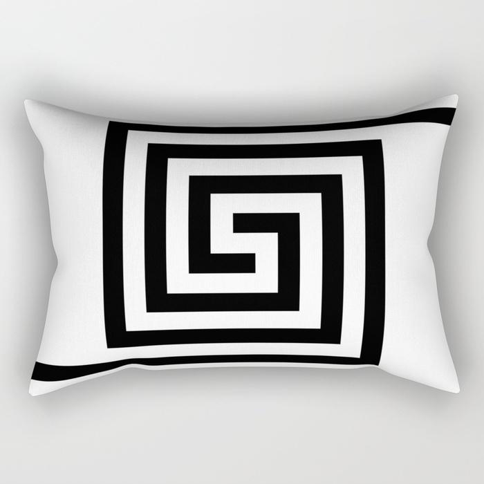 Black and White Simple Geometric Rectangle Pillowcase Home Decor Car Sofa Cushion Cover Home Decor Accessories 30x50cm