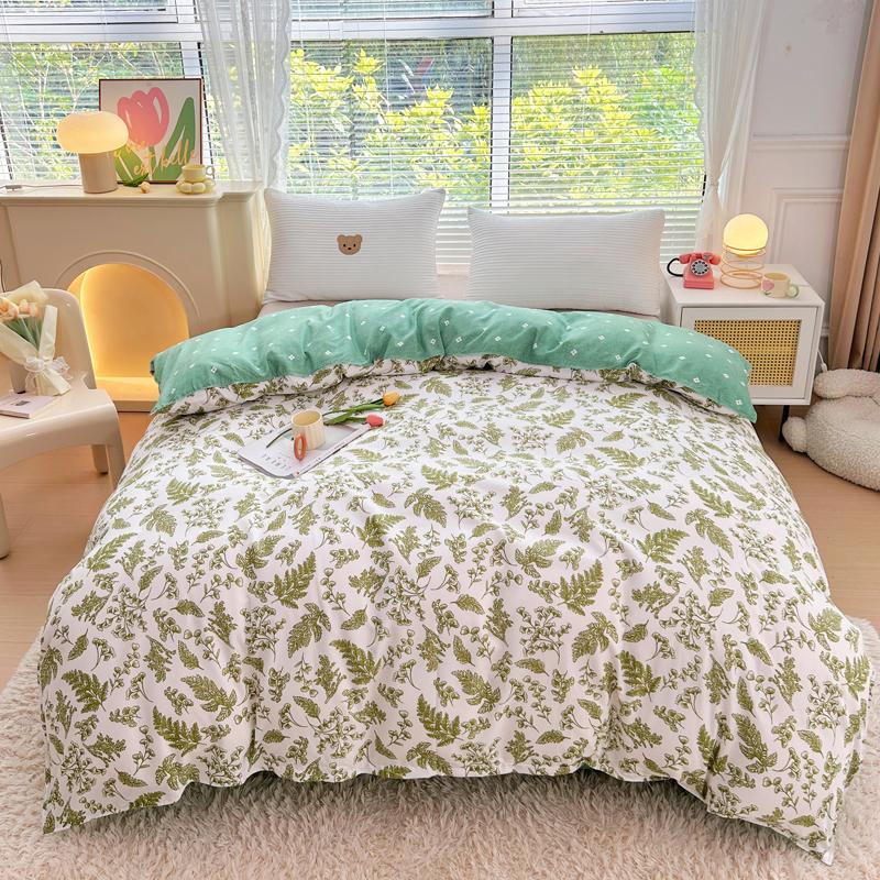 1Pc Sweet Red Flowers Duvet Cover Botanical Floral Pattern Comforter Cover Skin-friendly Comfortable Bedding Bedroom Decor