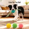 Dog Squeaky TPR Corn Ball: Bite-Resistant Pet Toy, Teeth Cleaner, Grinding Stick with Rope for Self-Entertaining Stress Relief.
