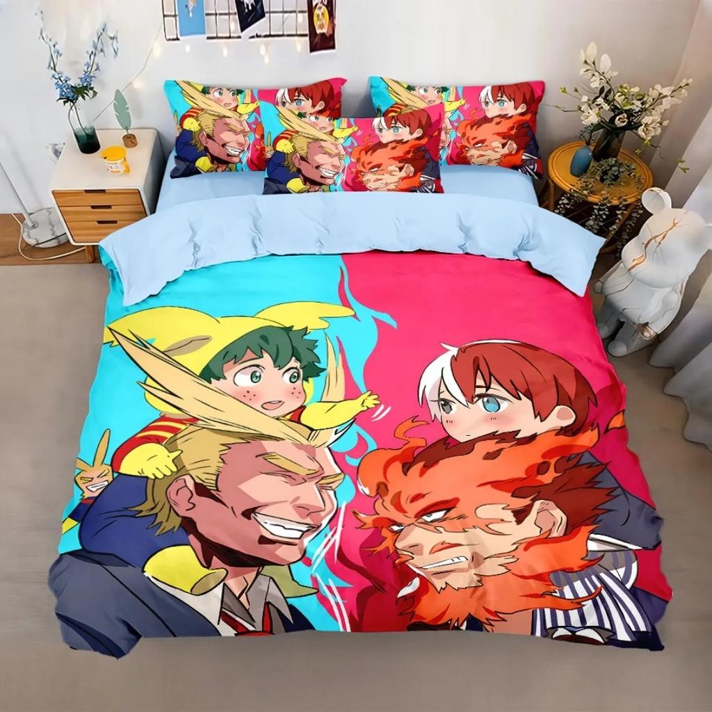Anime Boys duvet cover pillowcase Hero Academia's Bedding Set Adult children Bedroom Decoration Single Double Large Size gift