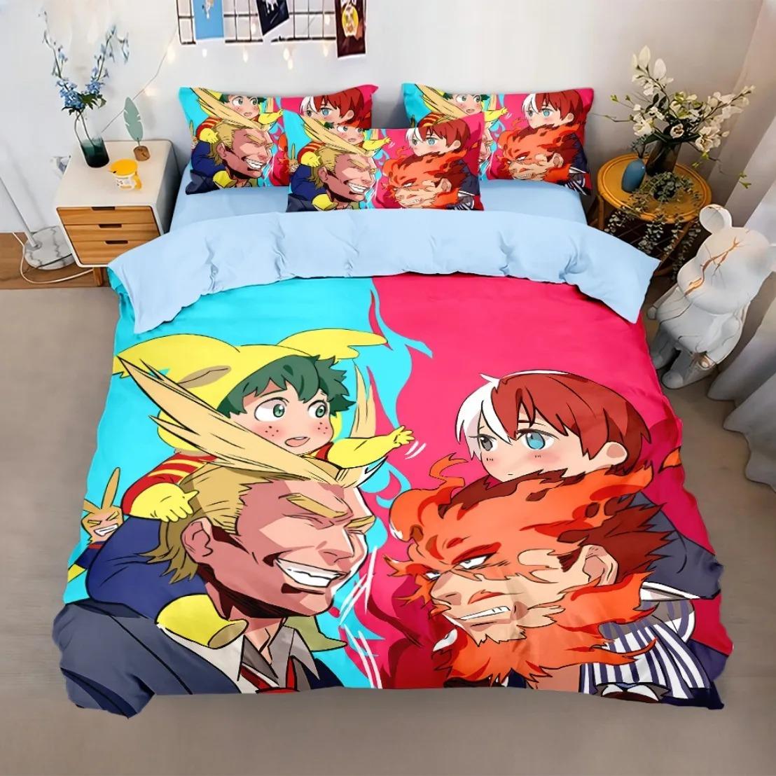 

Anime Boys duvet cover pillowcase Hero Academia s Bedding Set Adult children Bedroom Decoration Single Double Large Size gift 100x135cm-2pcs
