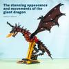 1359PCS Flammen Drache Smaug Bausteine Tiermodell Feuer speiender Drache Steine Desktop-Ausstellungsstück Spielzeug für Kinder Weihnachtsgeschenke