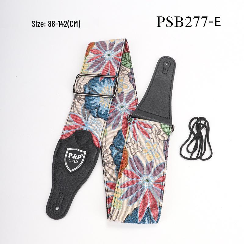 PU Leather Guitar Strap: Acoustic, Electric & Classical - No-Hole, Widened Shoulder Design