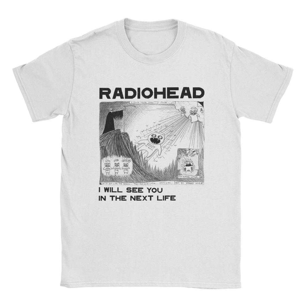 Radiohead Rock Vintage Hip Hop T Shirts Men Women Cotton Leisure T-Shirt Crewneck Tees Short Sleeve Clothes 4XL 5XL
