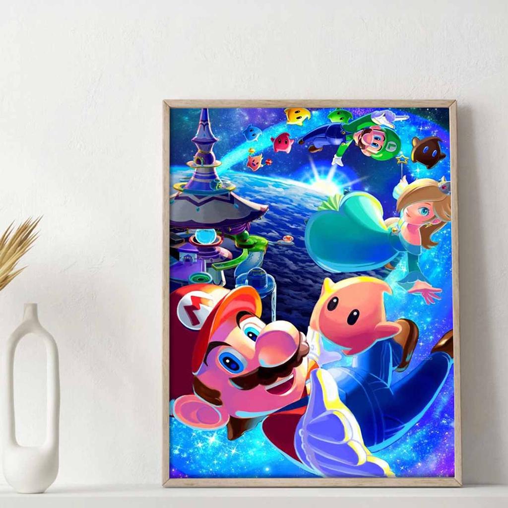 5D DIY Diamond Art Painting Kits for Adults, Cute Anime Characters Full Round Crystal Diamond Kits for Beginner for Home Wall Decorate