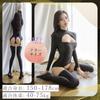 Leotard Cosplay Adults High Neck Long Sleeve Oily Shiny Sexy Tight Fit Shorts Knee High Socks 3 Piece Set One Size Fits All Black [Shandini]