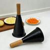 Wooden Handle Cheese Grater Stainless Steel Garlic Grinder Black Conical Vegetable Grater  Home