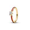 Fashion Luxury 925 Silver Heart, Bow Ring Suitable for European Women's Exquisite Jewelry Gifts