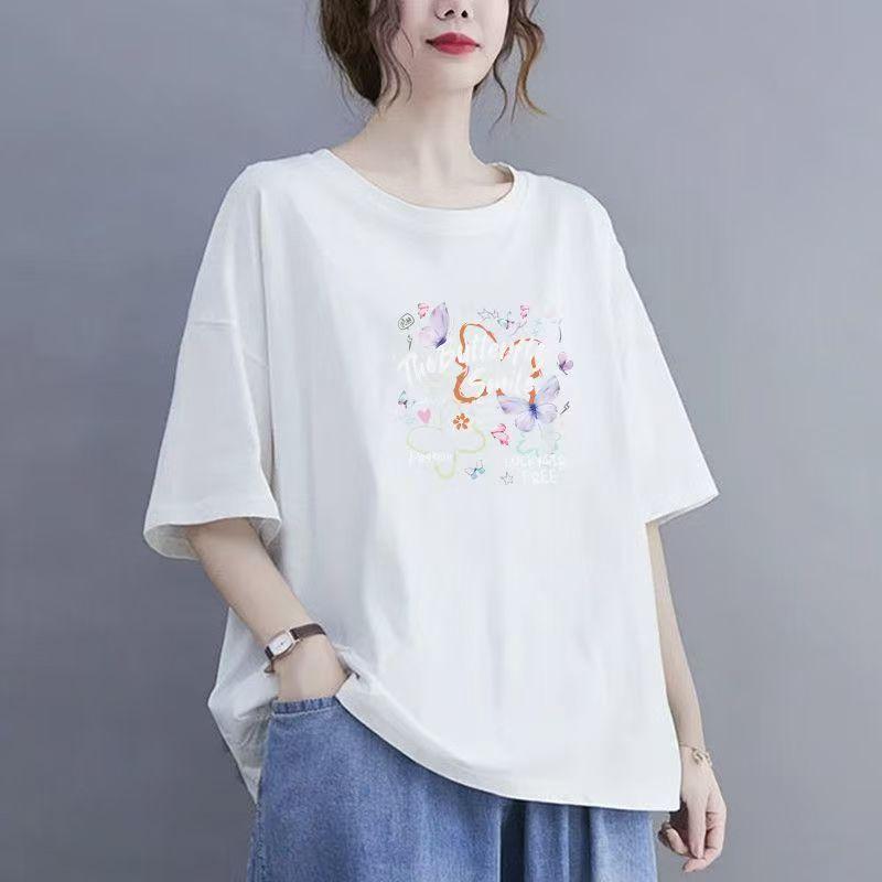 2025 Summer New Short-sleeved Women's Cotton Casual Breathable T-shirt