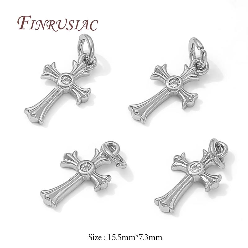 

18K Gold Plated Jesus Cross Charms For Jewelry,Small Pendants For Earrings,DIY Bracelets Accessories,Jewelry Making Supplies 5 pieces