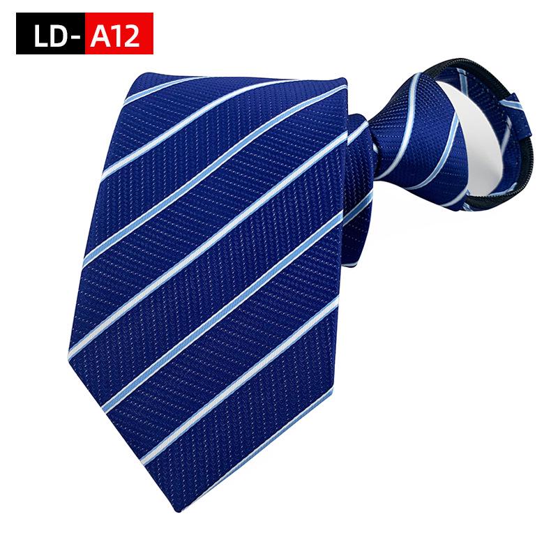 Ruifeng Men's 8cm Elastic Tie - Easy Pull, Formal Wedding or Business Wear
