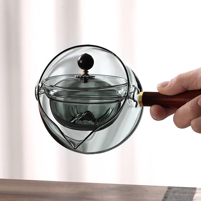 ZISIZ High-Temperature Glass Side Handle Teapot