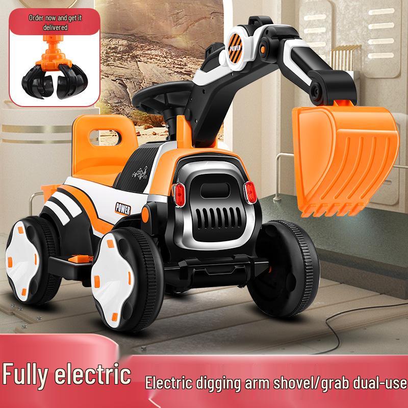 

Детский катающийся электрический экскаватор, игрушечная машинка с музыкой и педалями