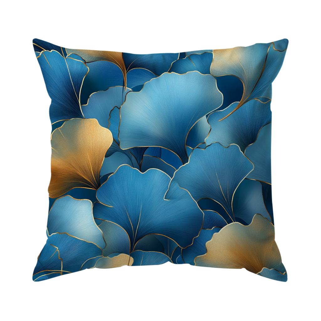 1/4pcs Abstract Turquoise Leaf Cushions Pillowcase Polyester Cushion Cover Throw Pillow Pillowcover Home Car Sofa Decor
