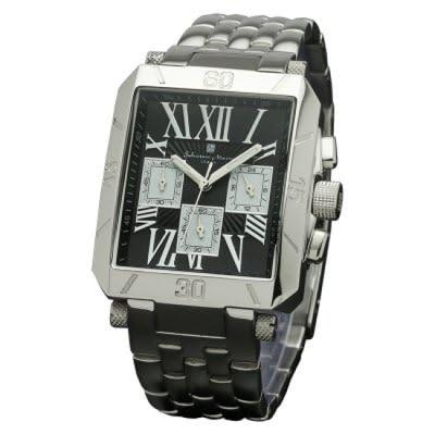 Watch Chronograph Roman Index Regular Imported Product [Salvatore Mara] SM17117-SSBKSV Men's