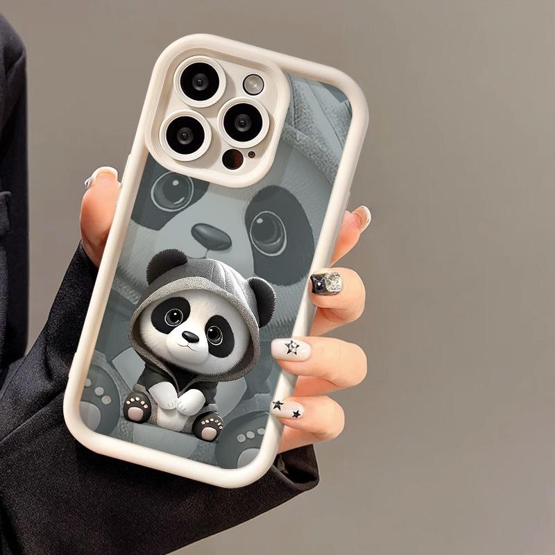 Cartoon Cute Panda Phone Case For IPhone 17 Air 16 Pro Max 15 14 13 12 11 Plus Protective Shockproof Funda Soft Trendy Cover