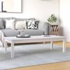 Vidaxl Coffee Table, White, 110X50X30 Cm, Solid Pine Wood
