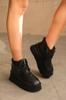 Women Modern Stylish Fashion Women Pastor Fur Short Boots Skin Leather