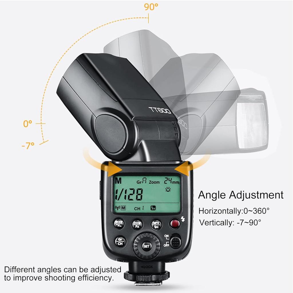 Godox GODOX TT600 Flash Speedlite Flash with GN60 Compatible with and Olympus DSLR Cameras [Authorized Dealer] Master/Slave Built-in 2.4G Canon,