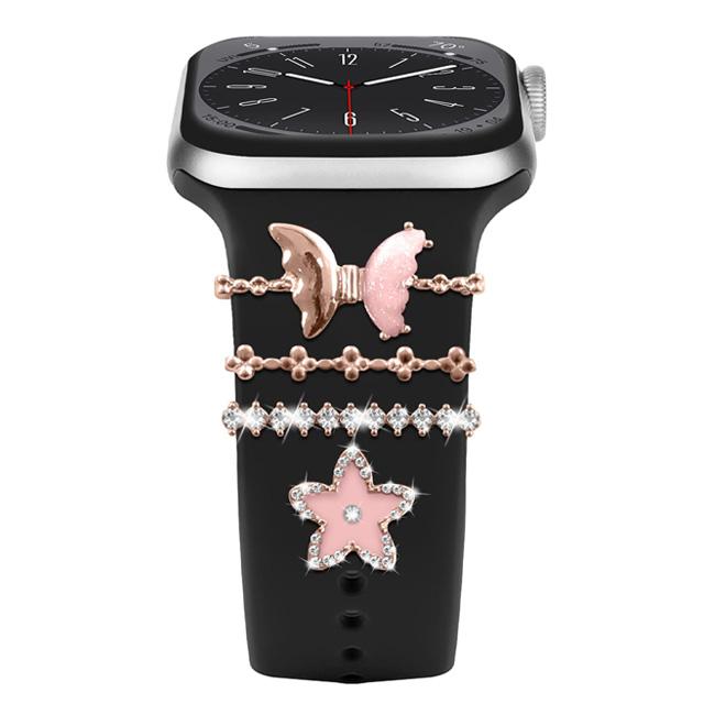 Decoration For Apple watch ultra 2 band 10 9 11 Diamond Jewelry Charms Accessories samsung/Huawei/amazfit strap 20/22mm Bracelet
