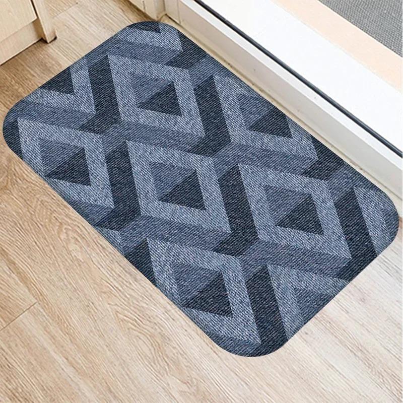 Holz Stein Muster Küche Eingangstürmatte Schlafzimmer Korallen Samt Teppich Fußmatte Innen Außen Fußmatten Rutschfester Teppich
