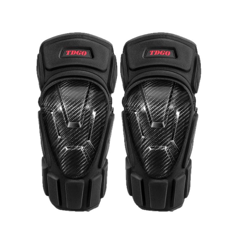 Carbon Fiber Motorcycle Knee Pads, Summer Anti-Fall Windproof Leg Protectors Knight Riding Knee Elbow Set