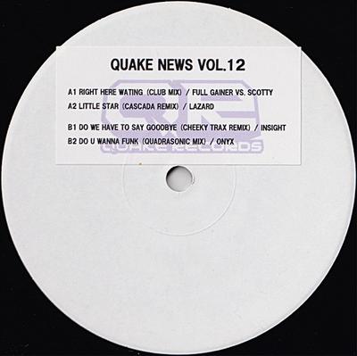 Δίσκος 12 ιντσών VARIOUS - Quake News Vol. 12 QRNW12 Σεισμικά Αρχεία 2005 Ιαπωνική Χορευτική & Ηλεκτρονική Μεταχειρισμένη