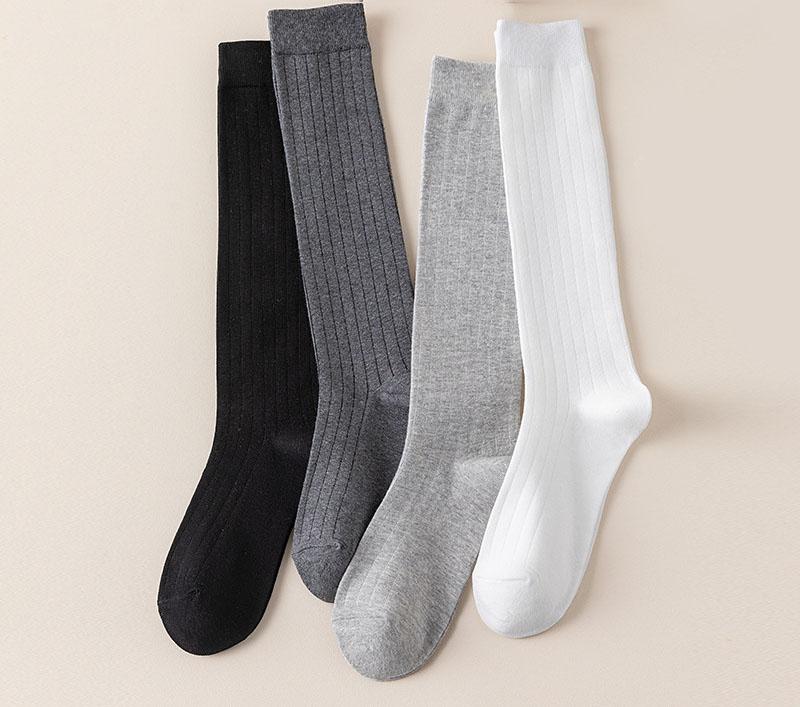 Einfache Mode Herren Kniestrümpfe Einfarbig Gestreift Strick Baumwolle Lange Socken Herren Strümpfe Sport Basketball Oberschenkelhohe Strümpfe
