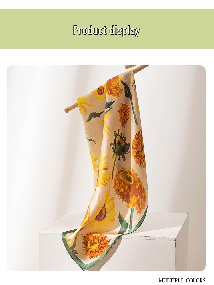 Elegant Graffiti Sunflower Snood Shawl – Perfect Gift for Mom.