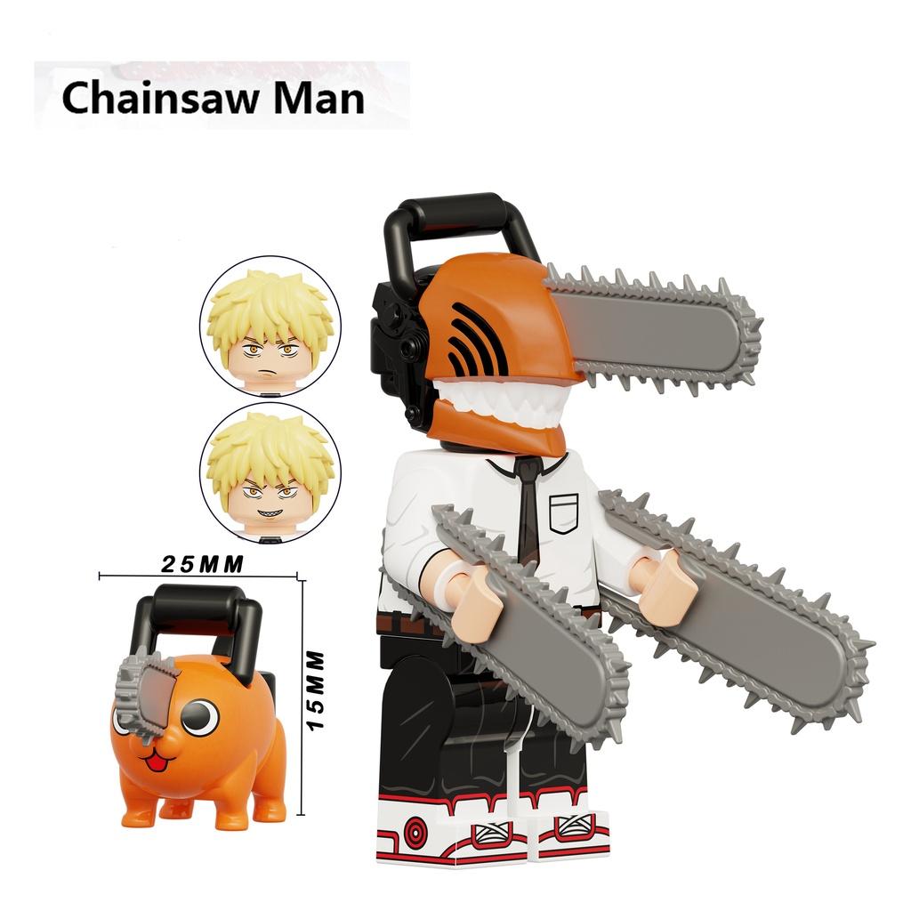 Kt1067 Аниме Сериал Электрическая Человек-бензопила Боччитамачи Детский Набор Игрушечных Строительных Блоков Orange