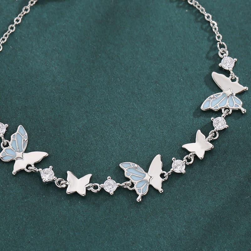 Pulseira de Borboleta Luminosa para Mulheres - Sonhadora 520 Estilo Pastoral, Design de Nicho, Doce Presente para Namorada