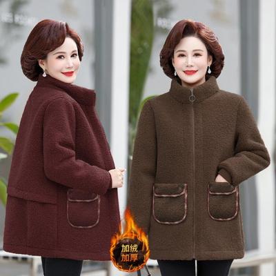 Winter New Lamb Wool Jacket with Fleece and Thicker Thermal Cotton Coat with Granular Fluff Cotton Coat for Women