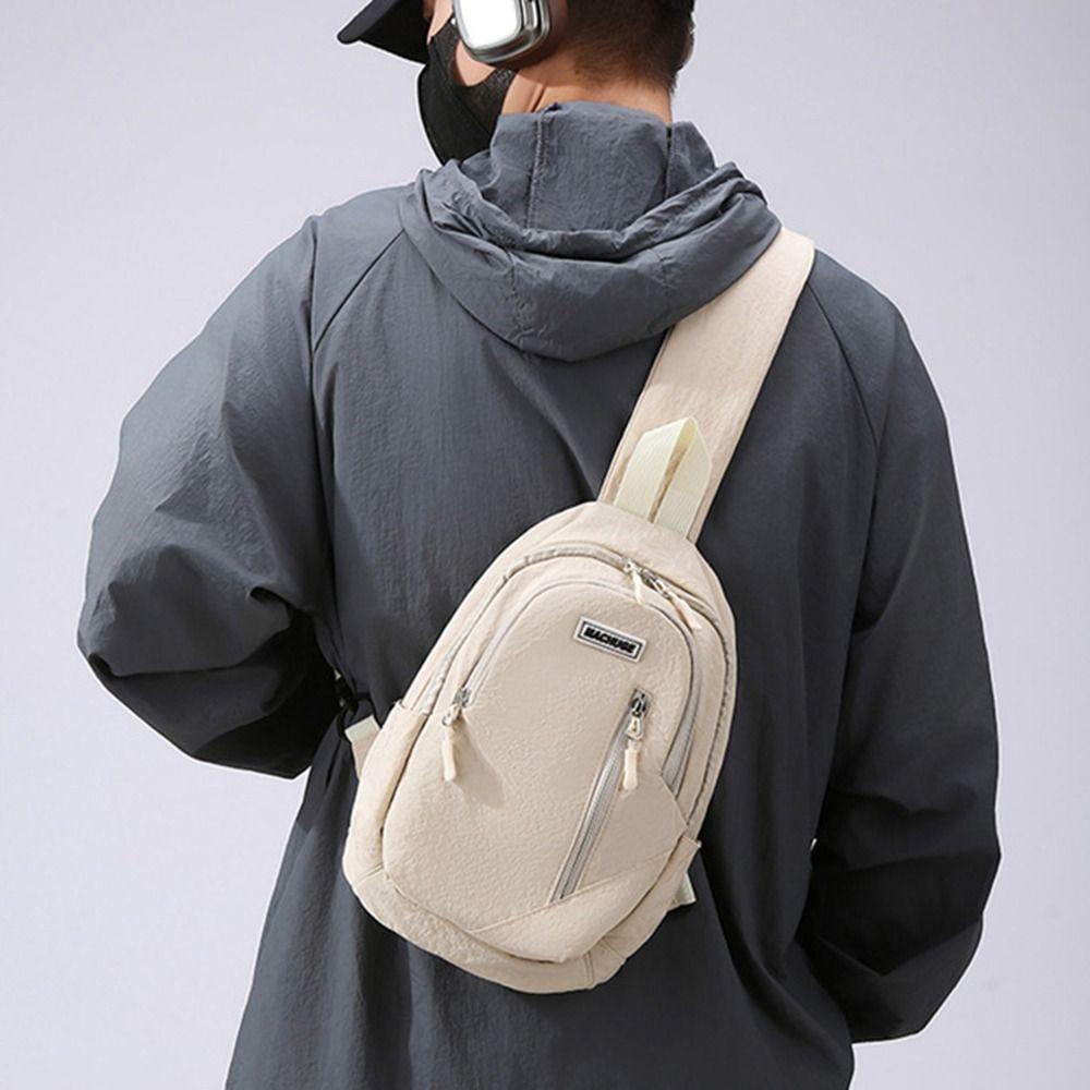 

Casual Men Chest Bag Multifunctional Shoulder Bag Fashion Sling Backpack Unisex синій