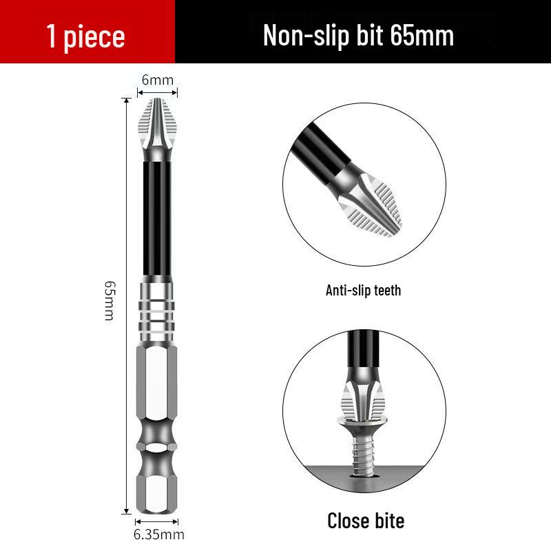 K5 Anti-Slip Shock-Resistant Phillips Screwdriver Bit Set - Strong Magnetic, High Hardness, High Torque.