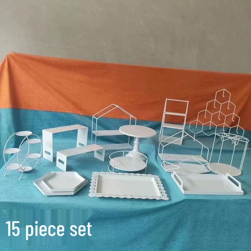 Elegant White Iron Art Dessert & Cake Display Stand Sets