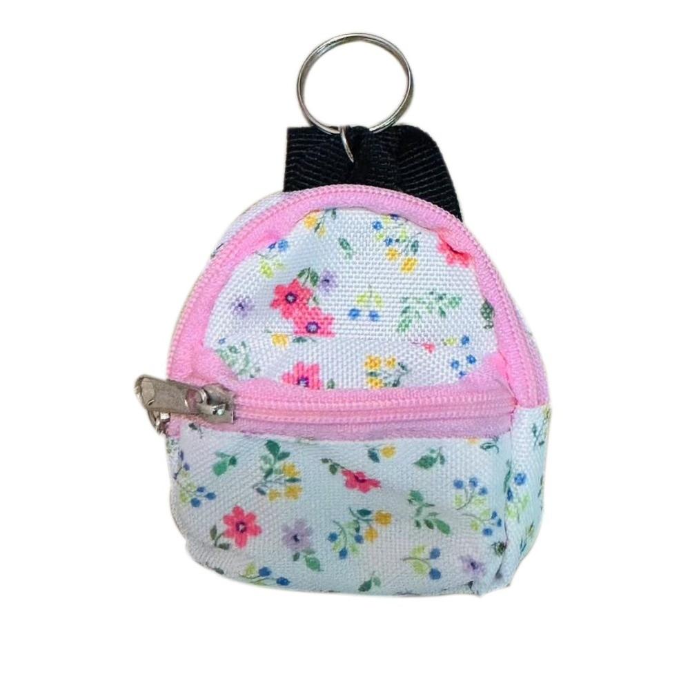 Metal Key Ring Zipper Coin Pouch Nylon Keychain Pouch New Mini Storage Bag Key Organizer