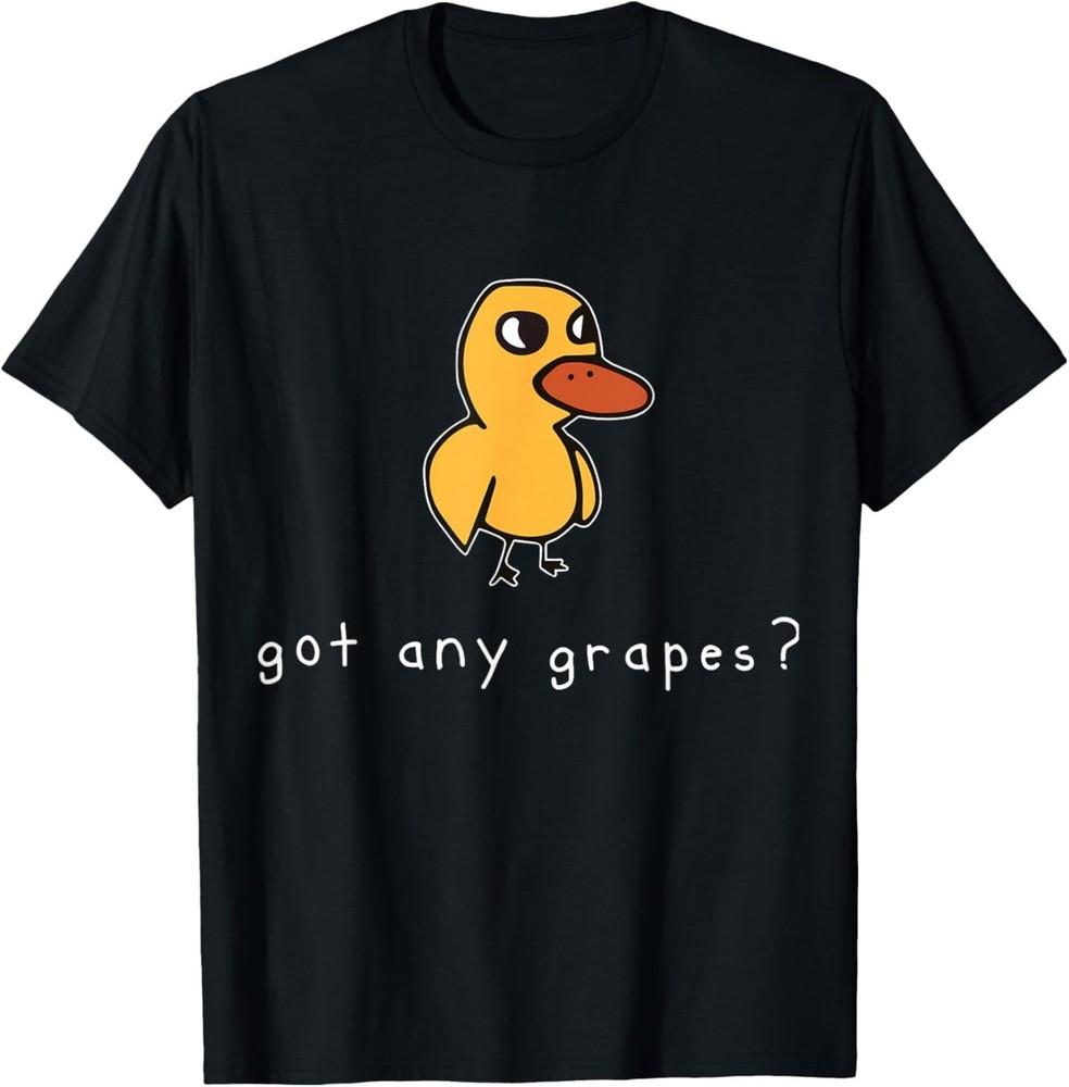Funny Duck Got Any Grapes Graphic Summer Design T-Shirt L
