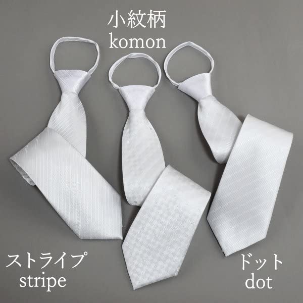 [CUFFSMANIA] Formal Necktie for Ceremonies and Formal Occasions [Dot Pattern] [Easy-to-use zipper tie] Wedding, Funeral, Formal Wear Tie