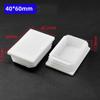 10Pcs High Quality Plastic Furniture Rectangular Pipe Plug White Foot Pad Square Tube Cap Cushion Non-Slip Table Leg Tube Plugs