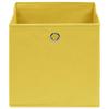 VidaXL Boîtes de rangement 10 pcs Jaune 32x32x32 cm Tissu